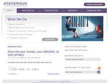 Tablet Screenshot of anonymousmediaresearch.com